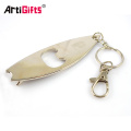 Wholesale customizable berühmte marke bronze kupfer blank flaschenöffner keychain